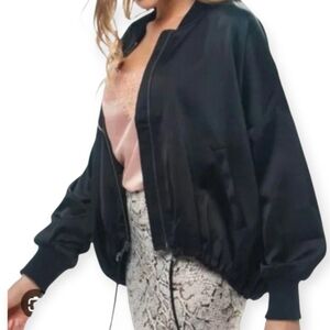 BB Dakota Black Bomber Jacket Sz.L EUC